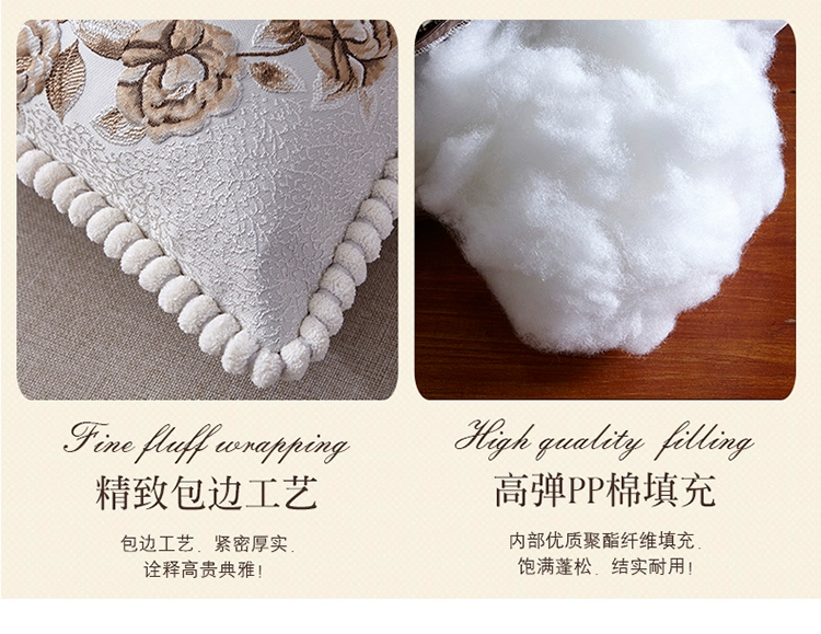 phòng khách đệm sofa gối lớn nhà châu Âu hình chữ nhật xe hơi sang trọng đệm thắt lưng gối có thể được tùy chỉnh - Trở lại đệm / Bolsters gối chống đau lưng văn phòng