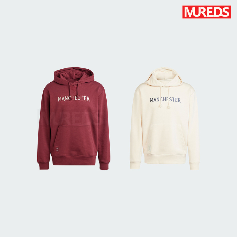 Manchester United Official Authentic Adidas Football Casual Sports Hooded Sweatshirt Pullover It4175 It4174