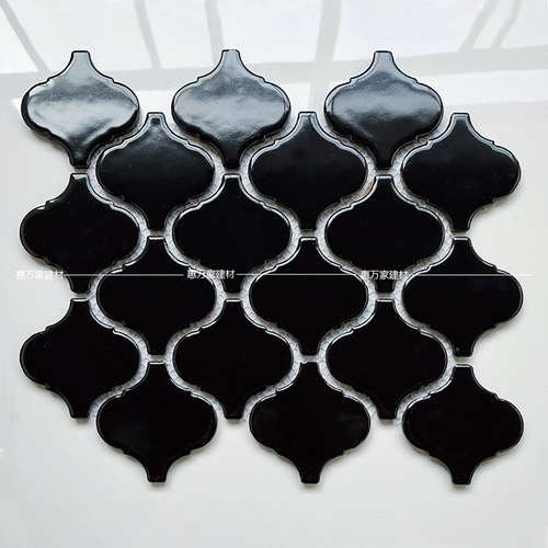 Большой фонарь Черно -белый керамический мозаичный улучшение домов