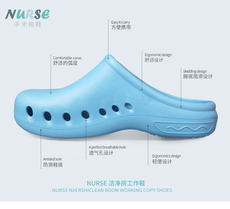 Narshi operating room protective shoes surgical shoes toe-cap slippers for men and women doctors and nurses work laboratory Crocs