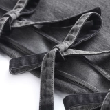 Krazy Комфортные хлопковые ретро джинсы с бантиком для отдыха, штаны-клёш, штаны