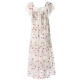 Krazy Трехмерное шифоновое платье, длинная юбка, с вышивкой, свободный крой