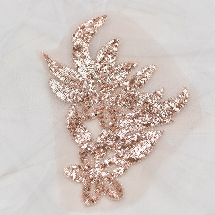 Silver Color Golden Bright Sheet Nail Beads Embroidery Lace Flowers Children Clothing Show Clothing Diy Patch Flower Patches Decorative Patches