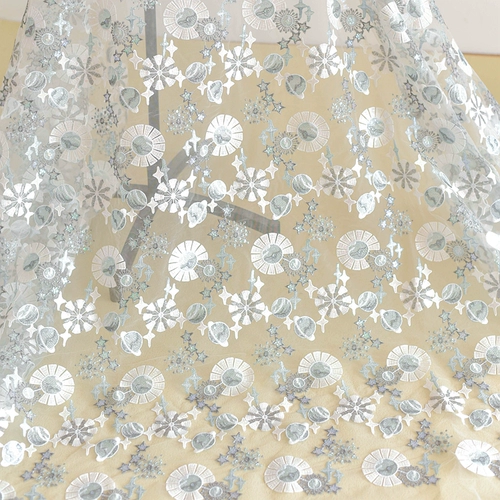 Блестки для ногтей, кружевная ткань, свадебное платье, вечернее платье, юбка, в цветочек, с вышивкой