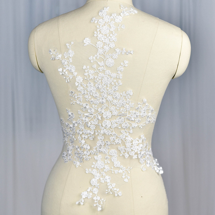 Plum Dot Dot Embroidery Lace Flowers Flakes Appliquel Handmade Diy Wedding Dresses Tuxedo Head Yarn Material Clothing Accessories