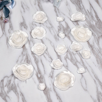 White three-dimensional flower handmade diy material wedding dress bride headdress clothing decoration accessories accessories