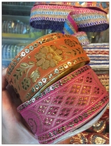 India features exquisite embroidery sequined wide lace lace garment accessories ribbon DIY edge-to-edge 4 2CM width