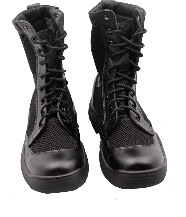 Boots militaires en cuir - amortissement - Ref 1397347 Image 9