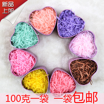 Wedding supplies personality wedding candy box accessories gift box filler raffia grass shredded paper 100g