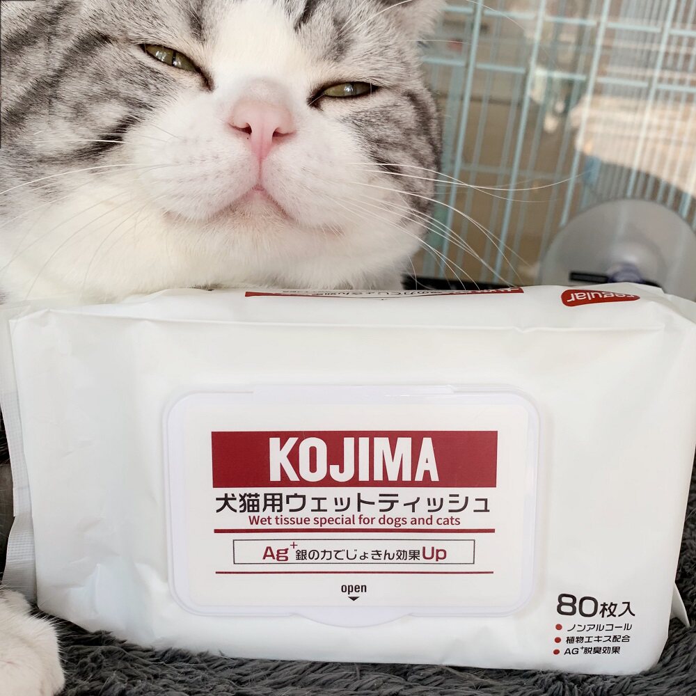 (Nichlear) KOJIMA kitty pooch eye wet wipes-thick sanitised cleansing towels for pet supplies