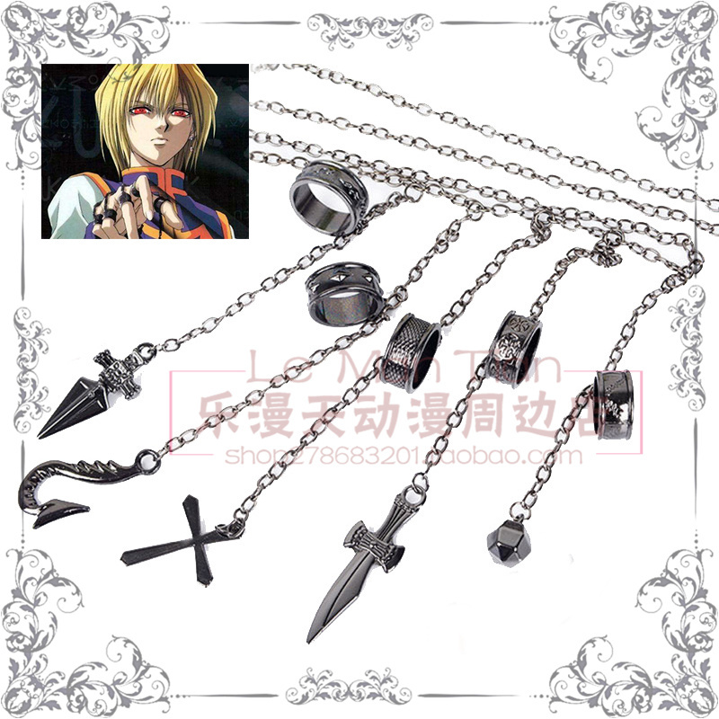 Full-Time Hunter Kira Pikka Alloy Bracelet Five-Finger Chain Cross Cosplay Props Accessories Wig