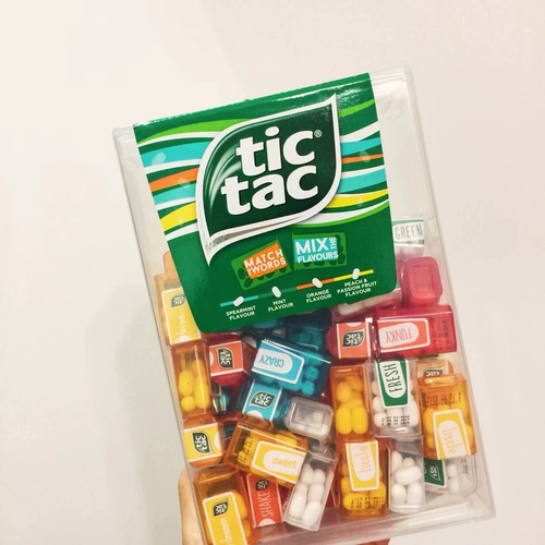 Импортные мини-пастилки с мятой TICTAC, 75 маленьких конфет в индивидуальной упаковке, закуски для знаменитостей в Интернете.