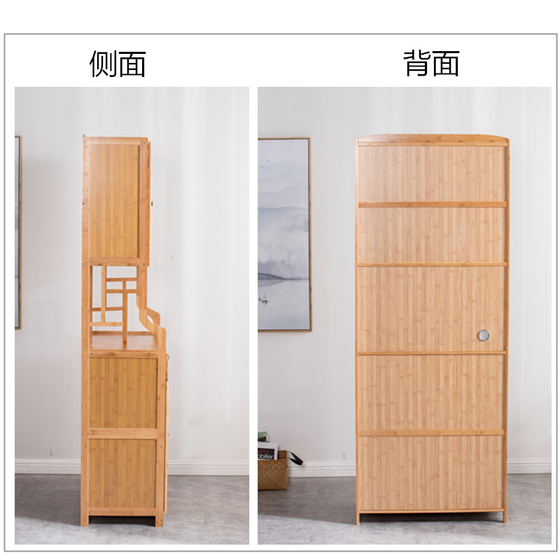 Tủ bên tre thép không gỉ tủ lưới tủ cánh tủ lò vi sóng tủ bếp tủ bếp gỗ rắn tủ lưu trữ tủ - Buồng tủ nhựa giả gỗ