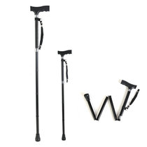1 2MM aluminum alloy hiking stick five-section telescopic folding hiking stick non-slip walking stick adjustable crutch for the elderly