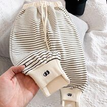 Boys pants Yangyu Yang Young Boys Spring and Autumn Traditional Pants Girls Strip Sports Pants