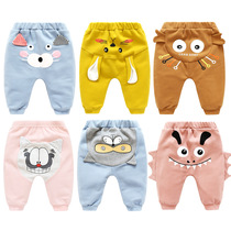 0-1 year old male and female baby big fart pants PP spring autumn new baby toddler pure cotton Harlan pants outside wearing 3