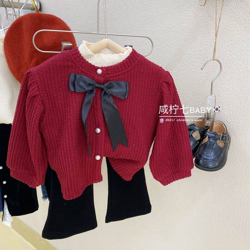 Girls Autumn Clothing 2021 new children's Han Edition Casual Costume Girls Baby Yang Bao - air horn pants two pieces