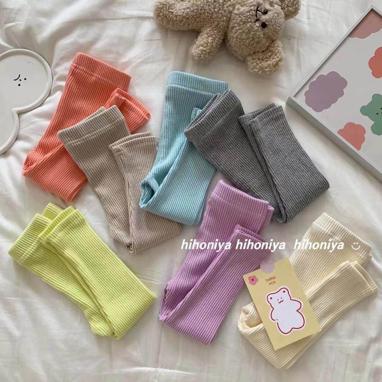 Korean children's baby early autumn strength wearing bottle girl in autumn candy thread pants