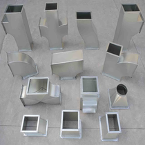 Square galvanized duct Common plate white iron basement rectangular exhaust duct Air conditioning duct Environmental protection fire exhaust pipe