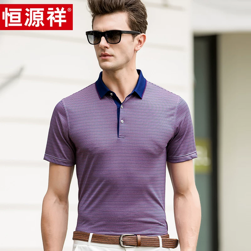 恒源祥 Silk short sleeve T-shirt