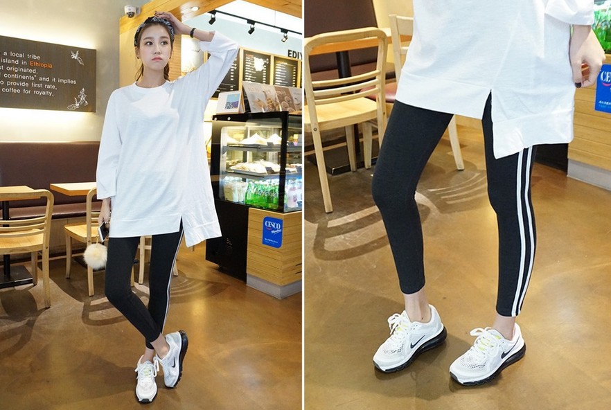 Quần legging thể thao nữ cộng với nhung dày 2018 phiên bản mới của Hàn Quốc mùa thu đông kéo dài eo cao mặc quần bó đồ mặc nhà