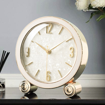 2025 New Light Luxury Table Clock Living Room Home Desktop Pendulum Clock Desktop Table Clock Display Clock Ornament