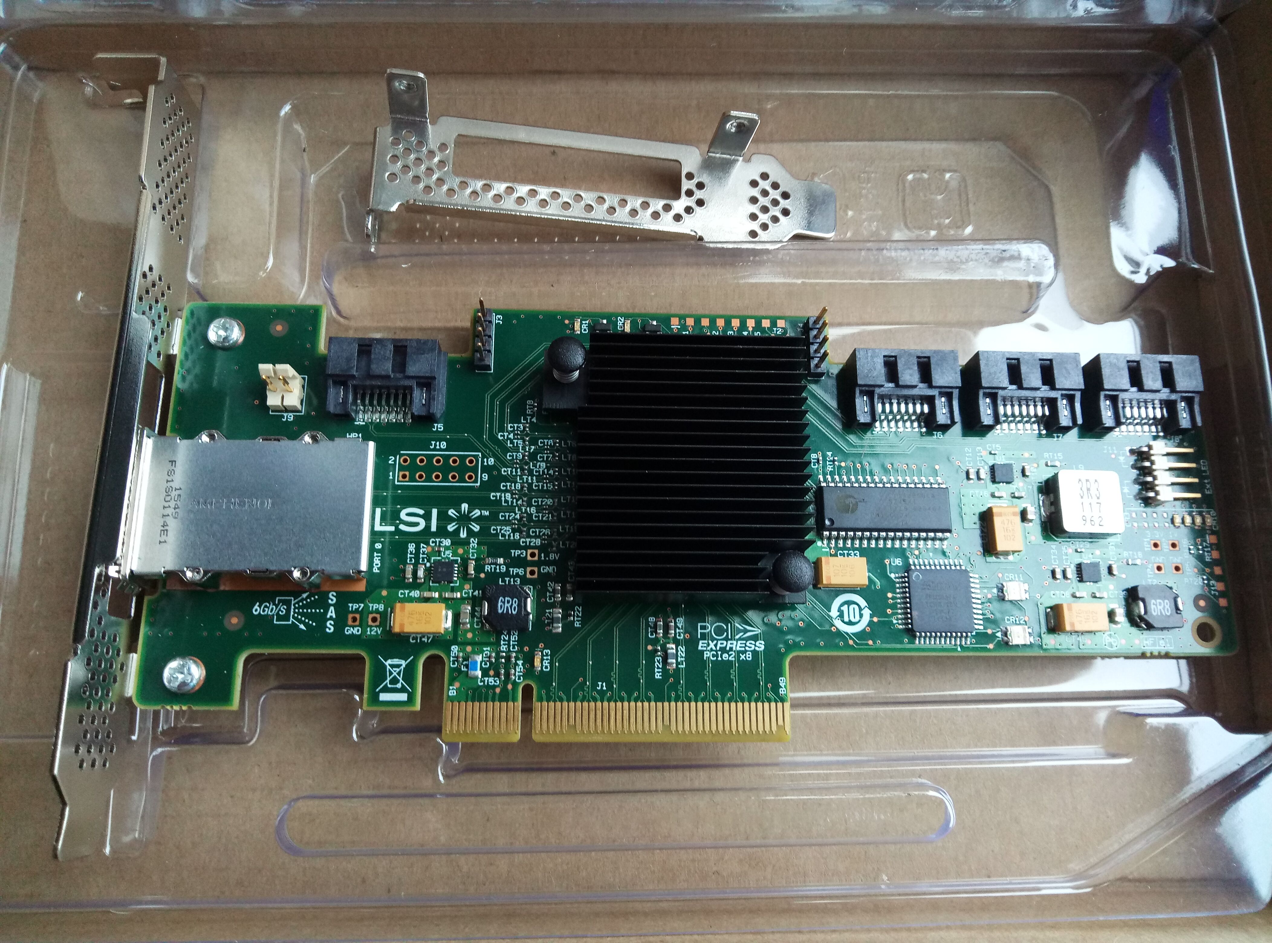 The original LSI SAS 9212-4I 9212-4I4E PCI-E 6GB HBA IT extension