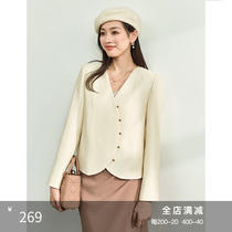 UnCCTV-refined Lady_ new Chinese Glossy Sensation Xiangfeng Suit Jacket Woman Spring Autumn Season V Collar Short