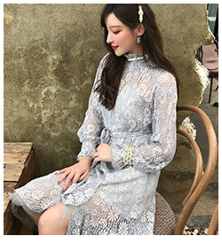 Trái tim màu xanh Grace Li nhỏ hương hit màu khâu dệt ngắn áo khoác nữ mùa thu 2018 mới tính khí hàng đầu đồ công sở nữ