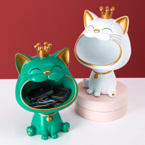 Creative Merchants Cat Swing Piece Xuan Guan Key Containing Living Room Home Decoration Products Healing Department Cute Ins Wind Furnishing