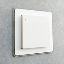 Acrylic eco-friendly black and white grey modern minimalist narrow side light lavish high-end double triple switch patch protection decorative socket sleeve