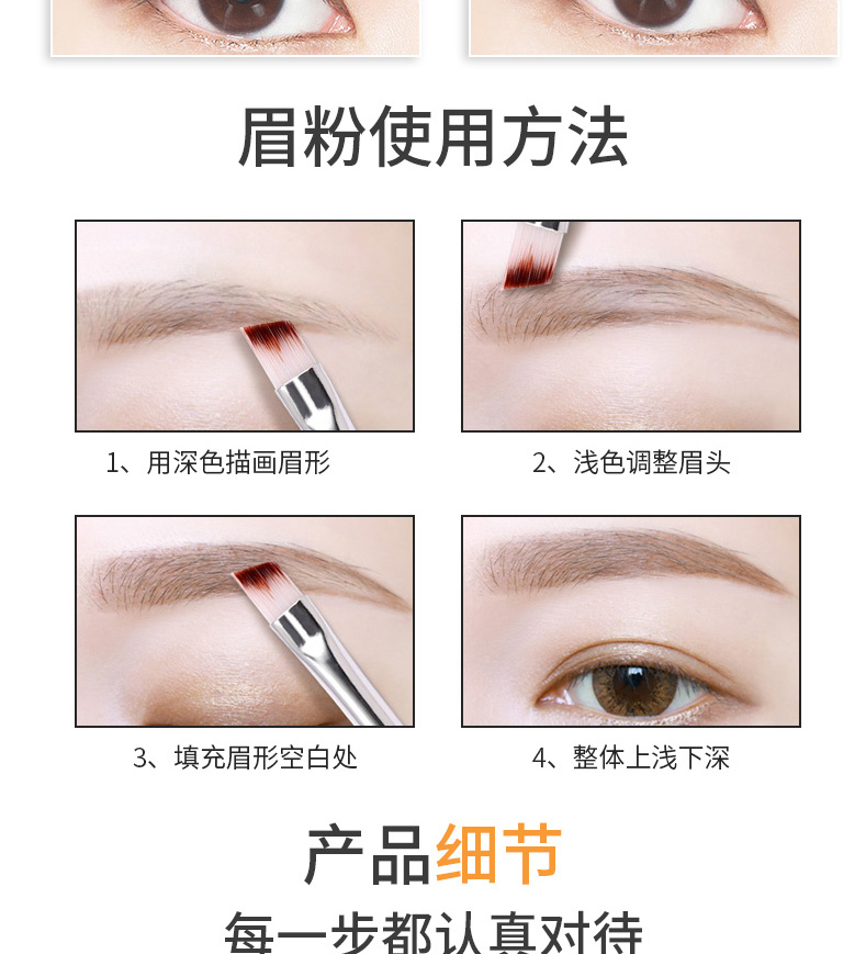 Bộ trang điểm Kazi màu xanh đầy đủ bộ phấn mắt bột phấn trang điểm kép sử dụng chống nước kết hợp mỹ phẩm mới bắt đầu chính hãng son môi màu cam đất