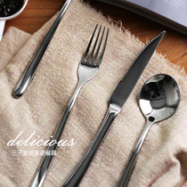 (Joy JOY LIFE REMEMBER) STYLE MOONLIGHT SERIES WESTERN DINING WITH STAINLESS STEEL WESTERN DINING KNIFE FORK SPOON THREE SETS