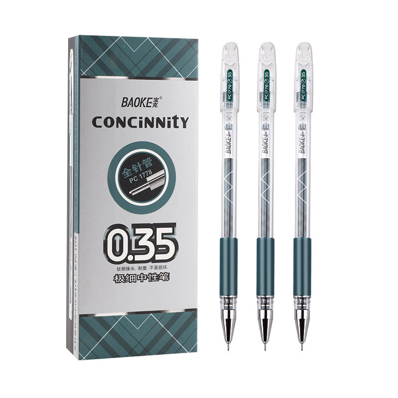 Baoke Financial Signature Pen 0 35mm Full-Tube Financial Pen Students All Needle Pen 0 35mm