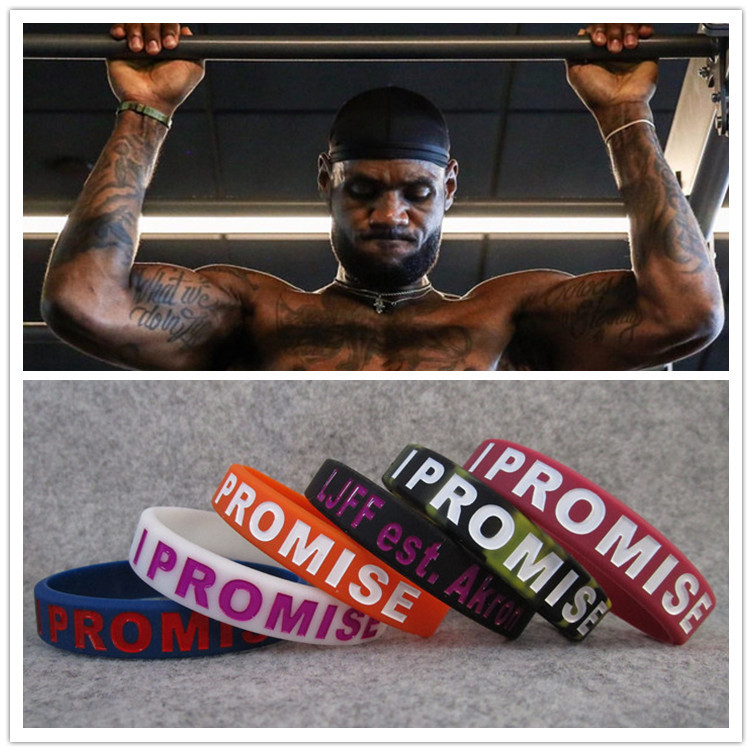 Lebron James I Promise Ljff Inspirational Sports Bracelet Silicone Wristband Fan Accessories Thickened Lebron James I Promise Ljff Inspirational Sports Bracelet Silicone Wristband Fan Accessories Thickened