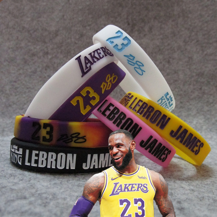 Basketball Star Lakers No. 23 James Signed Luminous Sports Bracelet Silicone Wristband Fan Accessories Woven Bracelet Basketball Star Lakers No. 23 James Signed Luminous Sports Bracelet Silicone Wristband Fan Accessories Woven Bracelet