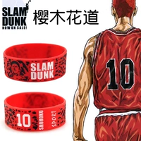 Bóng rổ anime slam dunk chủ đầu đỏ số 10 hoa anh đào gỗ thể thao silicone vòng đeo tay Rukawa Feng Khánhzi quả bóng rổ rẻ đẹp