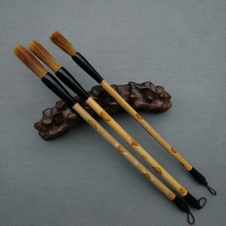 Beginner flower and bird orchid and bamboo Chinese painting pen Writing wolf brush Big Kai Pen set brush large, medium and small orchid and bamboo 3 pcs