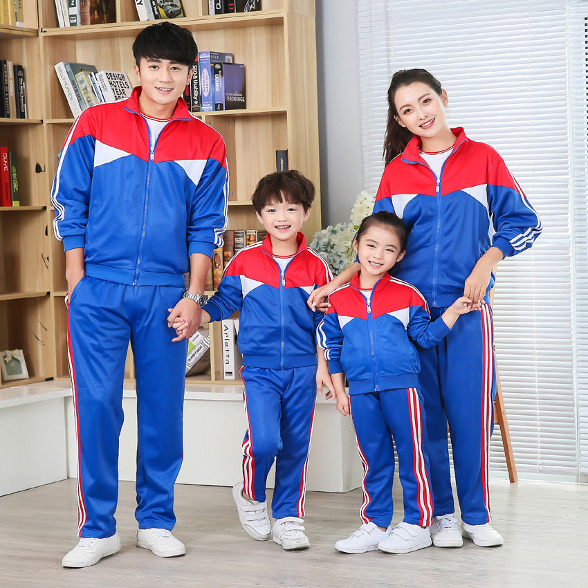 Лонгслив для школьников и студентов, синий спортивный спортивный костюм, форма для детского сада 