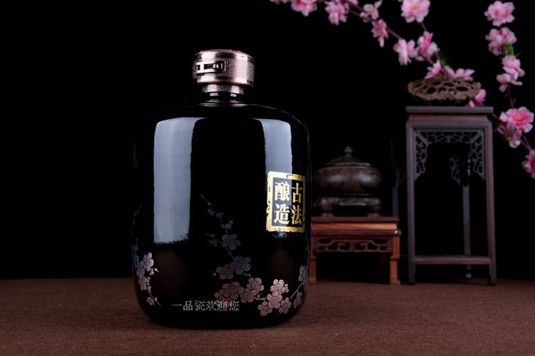 Jingdezhen cao cấp nếm chai 3 kg 5 kg nạp nhập khẩu men kín gốm rượu vang rượu vang khuyến mãi ly rượu vang thuỷ tinh