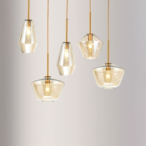 Post-modern glass chandelia minimalist café bar with Nordic chandelia colourful personality net red dining room chandelie 3 heads