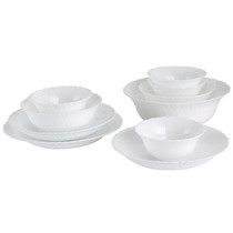 CorelleBrands Conning Cutlery Oyu Jade Series Pure White Cutlery Sets