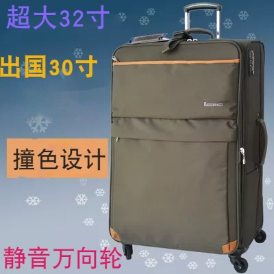 Traveling Abroad 28inch Suitcase Trolley Case 32inch Luggage Case 30inch Extra-Large Capacity Airline Checked Fabric Case 26 Silent