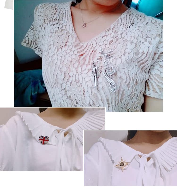 Ama Shite trâm nữ anh trai Hàn Quốc bầu không khí sang trọng cao cấp cổ điển ngọc trai trâm cài pin huy hiệu cài áo sơ mi