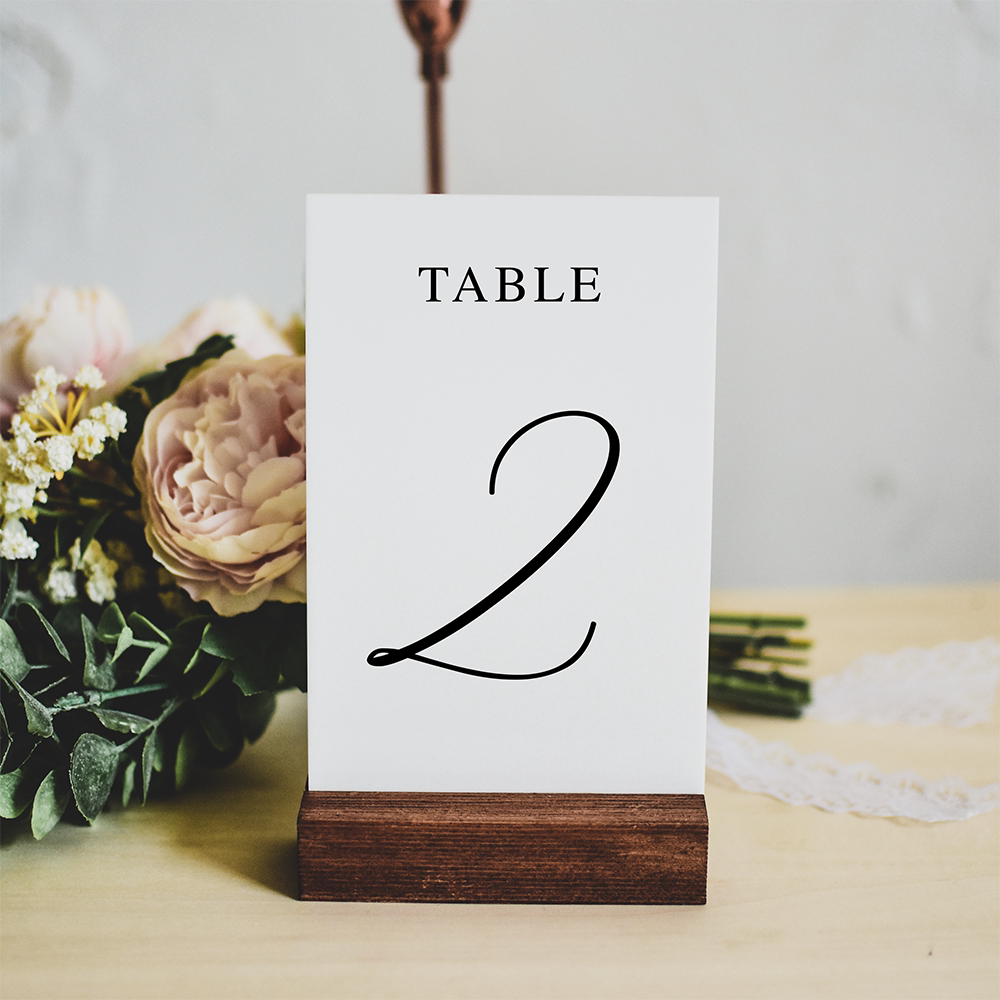 Wedding Table Card Wedding Table Card License Card with base wedding table number card customized