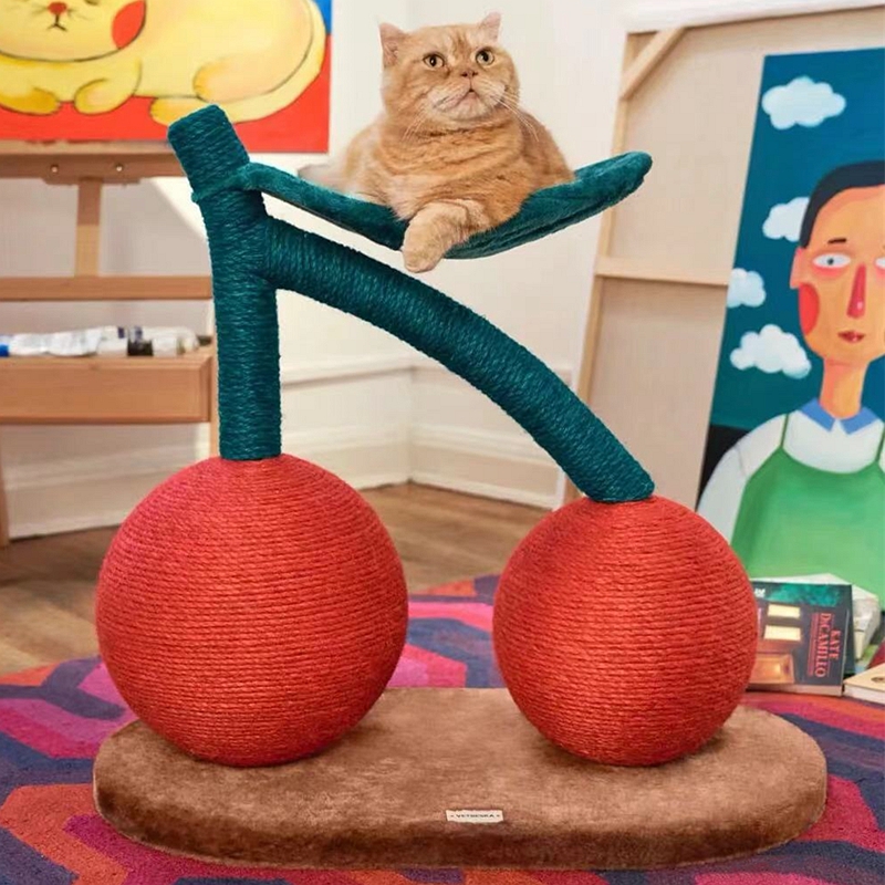 Unka High Face Value Luxury pet Supplies Climbing Grinding Claw Felon Cat Grabbing board Cat Nest Cherry Cat climbing Cat Toy
