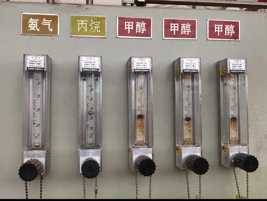 DK800-6F glass rotor flow meter ammonia gas propane methanol flow meter Changzhou double ring hot work meter