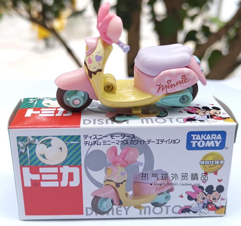 TOMY vòm thẻ xe máy Mickey Tang Laoyao Ba mắt hợp kim xe mô hình đồ chơi trẻ em đóng hộp - Đồ chơi điều khiển từ xa đồ chơi mini