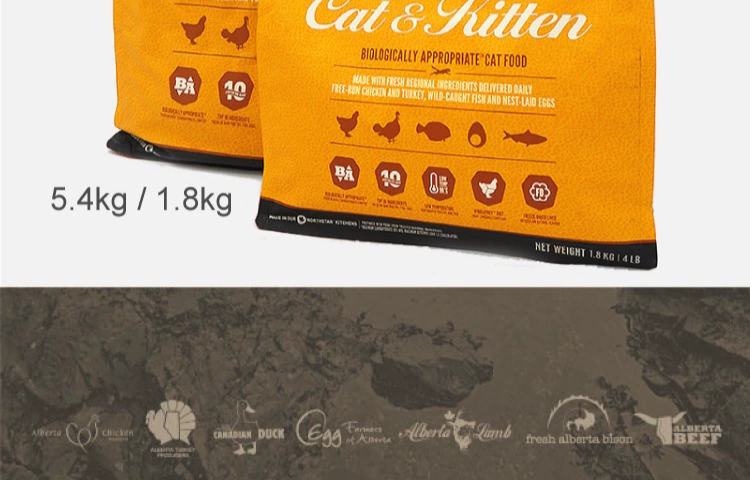 Tấn công nhỏ, chấp nhận nhỏ, Canada Orijen khao khát thức ăn cho mèo không có nhãn kép 5,4kg - Cat Staples