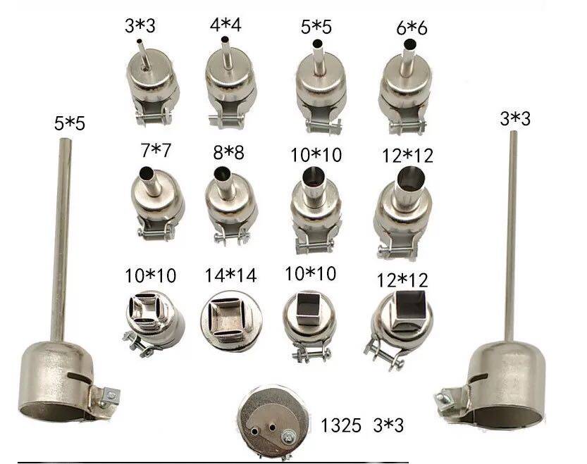 850852 Universal Wind Nozzle Nozzle Wind Gun Wind Nozzle BGA Hot Air Dismantling Welding Bench Special Gun Wind Nozzle Suit
